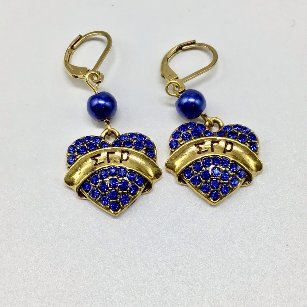 Sigma Gamma Rho Heart Earrings